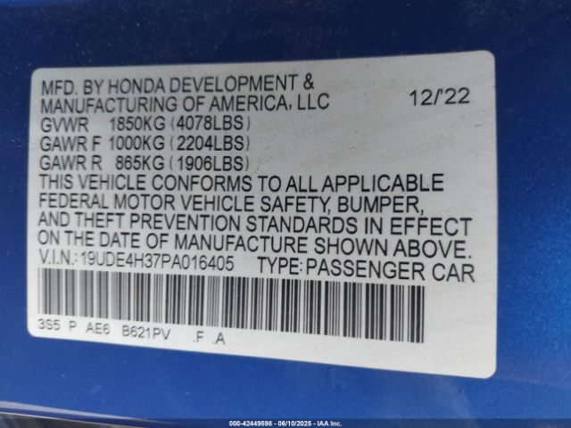 2023 ACURA INTEGRA 19UDE4H37PA016405 Photo 8