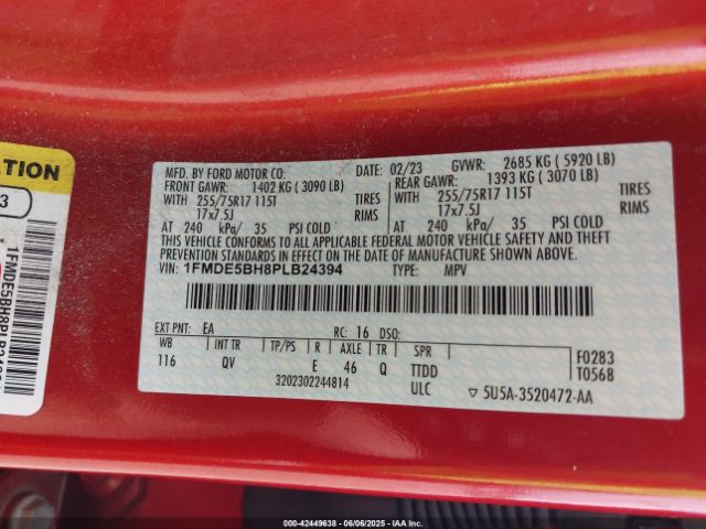 2023 FORD BRONCO 1FMDE5BH8PLB24394 Photo 8