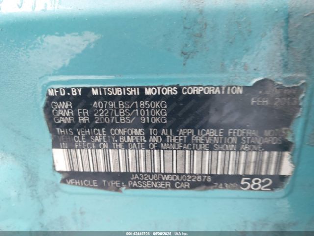2013 MITSUBISHI LANCER JA32U8FW6DU022878 Photo 8