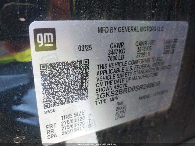 GMC l84 2025 1GKS2BRD0SR248658 Image 9