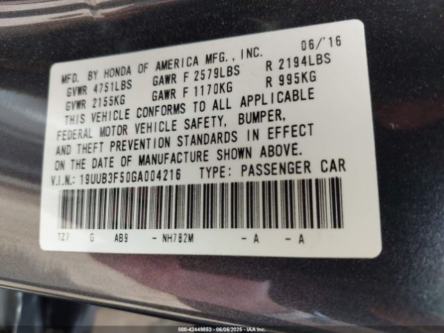 2016 ACURA TLX 19UUB3F50GA004216 Photo 8