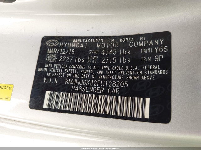 Hyundai gdi lambda ii 2015 KMHHU6KJ2FU128205 Image 9