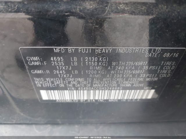 4S4BSACC5H3248880 Subaru Outback 2.5i Premium