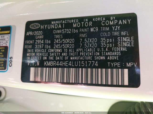 2020 HYUNDAI PALISADE KM8R44HE4LU151774 Photo 8