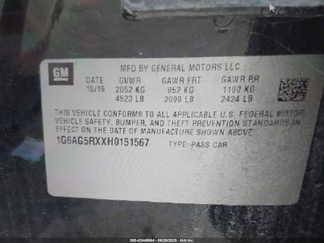 2017 CADILLAC ATS 1G6AG5RXXH0151567 Photo 8