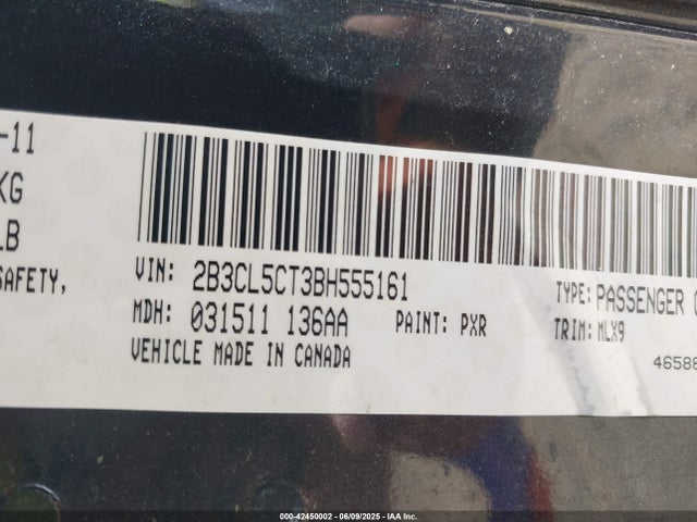 Продаж на аукціоні авто 2011 Dodge Charger R/t, vin: 2B3CL5CT3BH555161, номер лоту: 42450002