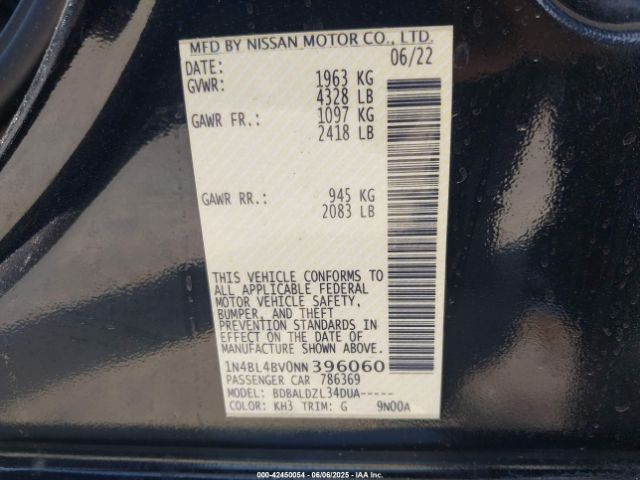 2022 NISSAN ALTIMA 1N4BL4BV0NN396060 Photo 8