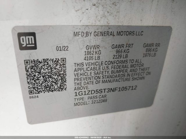 2022 CHEVROLET MALIBU 1G1ZD5ST3NF105712 Photo 8