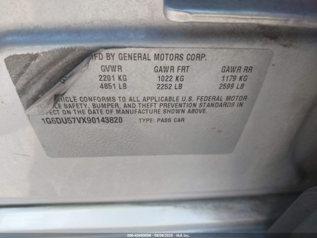 2009 CADILLAC CTS 1G6DU57VX90143820 Photo 8