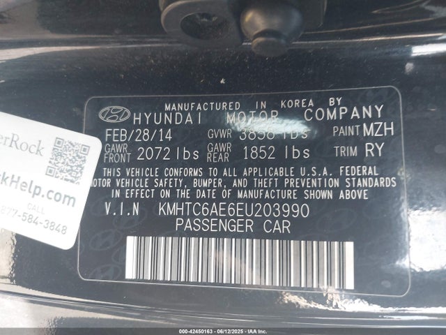 KMHTC6AE6EU203990 Hyundai dohc t-gdi gamma