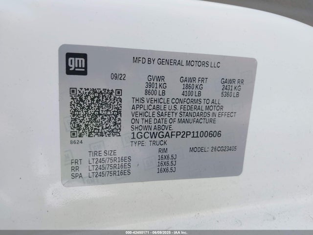 1GCWGAFP2P1100606 Chevrolet lv1