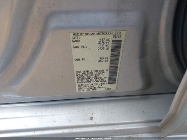 2018 NISSAN ALTIMA 1N4AL3AP1JC182662 Photo 8