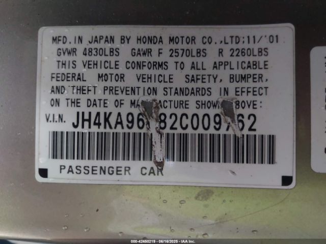 2002 ACURA RL JH4KA96682C009762 Photo 8
