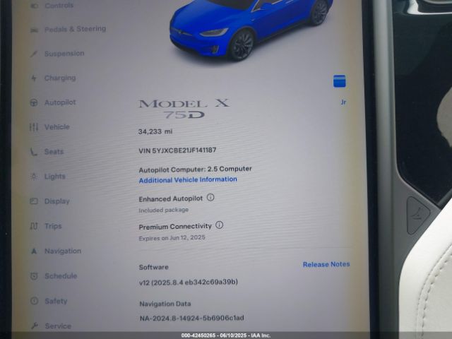 2018 TESLA MODEL X 5YJXCBE21JF141187 Photo 6