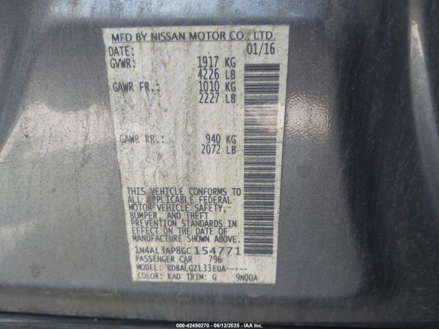 1N4AL3AP8GC154771 Nissan 2016