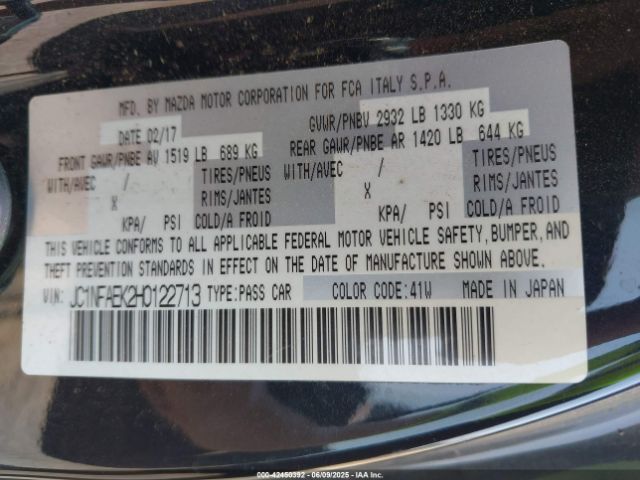 2017 FIAT 124 SPIDER JC1NFAEK2H0122713 Photo 8