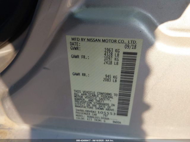 2019 NISSAN ALTIMA 1N4BL4BV6KC105553 Photo 8