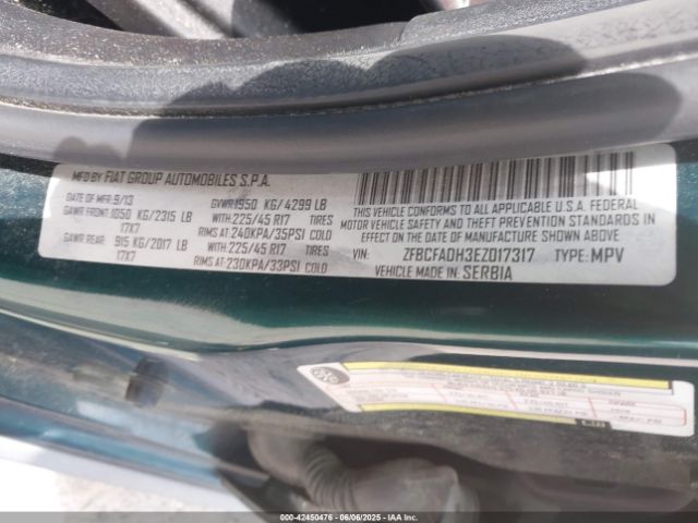 2014 FIAT 500L ZFBCFADH3EZ017317 Photo 8
