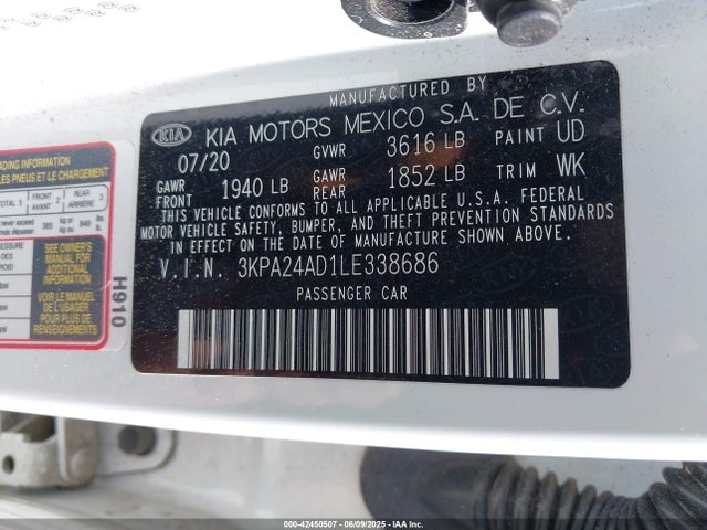 3KPA24AD1LE338686 KIA gammaii 1.6mpi+cvt