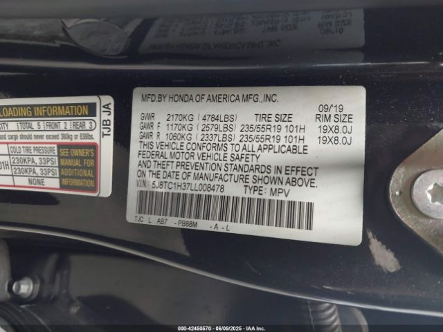 2020 ACURA RDX 5J8TC1H37LL008478 Photo 8