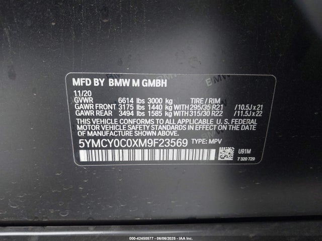 5YMCY0C0XM9F23569 BMW X6