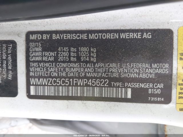 2015 MINI COUNTRYMAN WMWZC5C51FWP45622 Photo 8