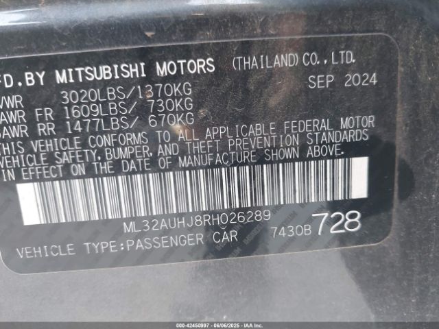 ML32AUHJ8RH026289 Mitsubishi mivec
