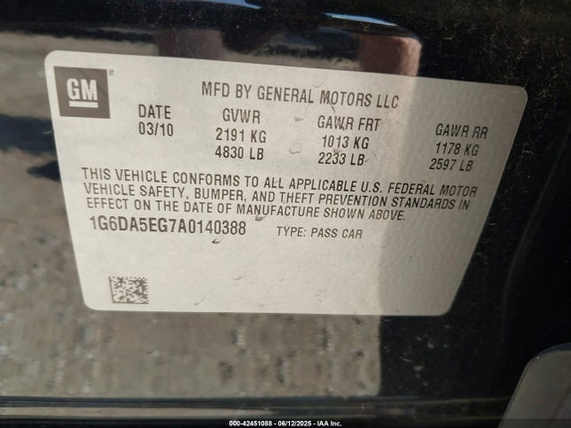 2010 CADILLAC CTS 1G6DA5EG7A0140388 Photo 8