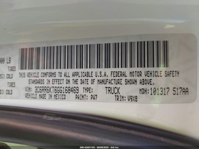 3C6RR6KT6GG168469 RAM 2016