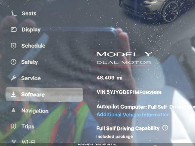 5YJYGDEF1MF092889 Tesla Model Y Performance Dual Motor All-wheel Drive