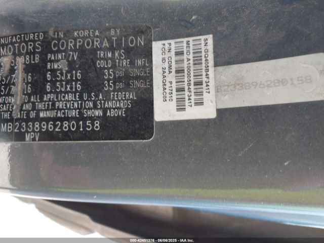 2009 KIA SEDONA KNDMB233896280158 Photo 8