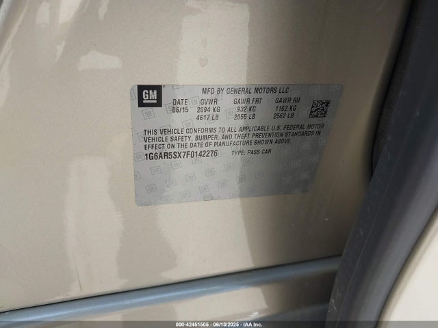 2015 CADILLAC CTS 1G6AR5SX7F0142276 Photo 8