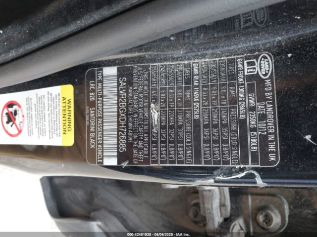 2013 LAND ROVER RANGE ROVER EVOQUE SALVR2BGXDH726885 Photo 8