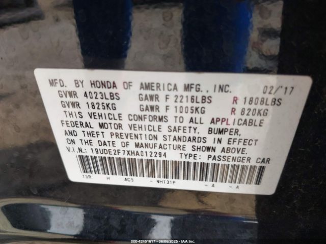 19UDE2F7XHA012294 Acura k24v7