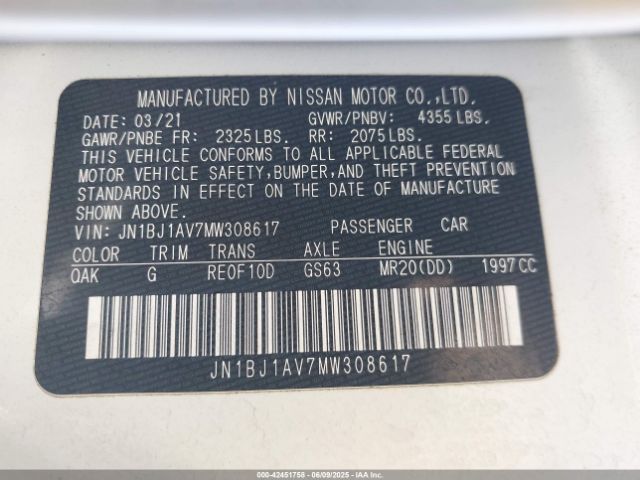 2021 NISSAN ROGUE SPORT JN1BJ1AV7MW308617 Photo 8