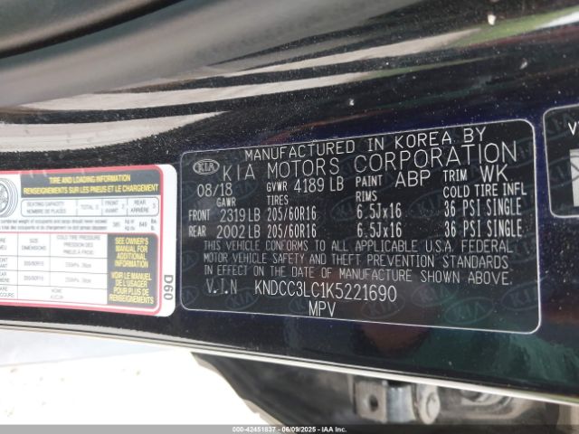 KNDCC3LC1K5221690 KIA gdi