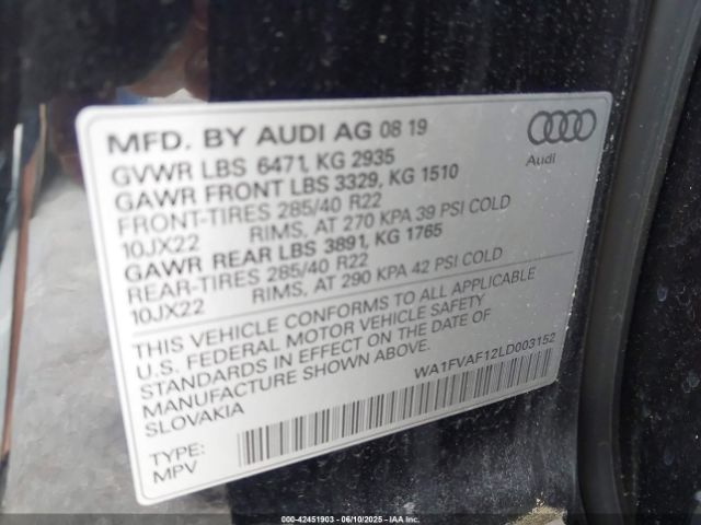 2020 AUDI Q8 WA1FVAF12LD003152 Photo 8