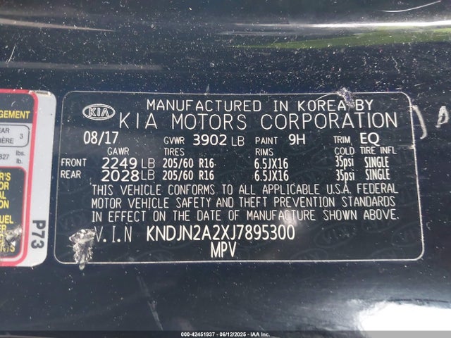KIA g 2018 KNDJN2A2XJ7895300 Image 9