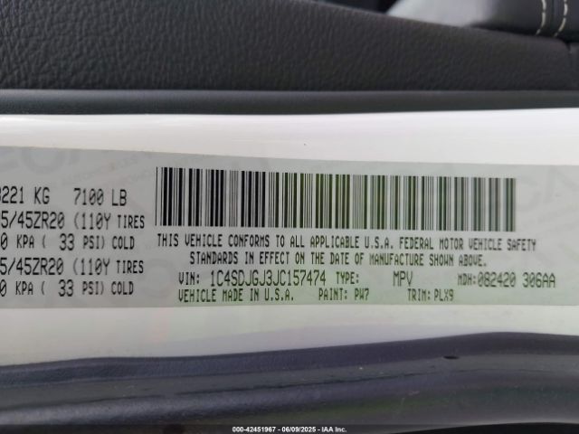 2018 DODGE DURANGO 1C4SDJGJ3JC157474 Photo 8