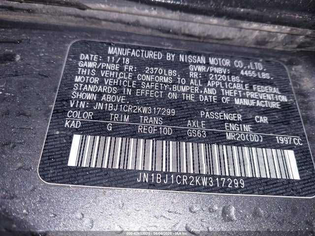 JN1BJ1CR2KW317299 Nissan 2019