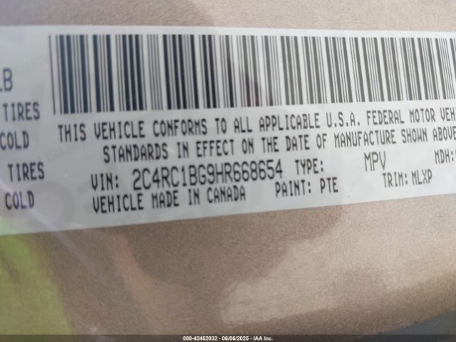 2017 CHRYSLER PACIFICA 2C4RC1BG9HR668654 Photo 8
