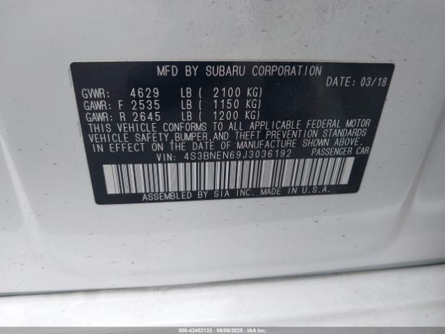 2018 SUBARU LEGACY 4S3BNEN69J3036192 Photo 8