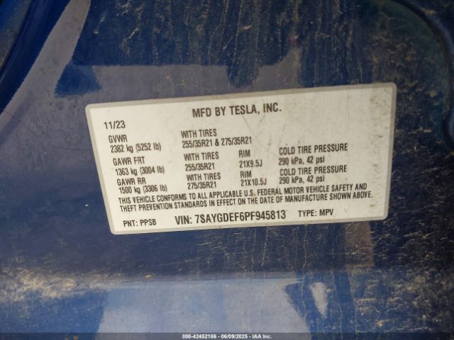 7SAYGDEF6PF945813 Tesla 2023