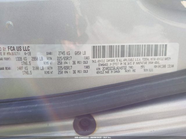2018 DODGE GRAND CARAVAN 2C4RDGCG6JR249732 Photo 8