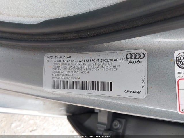 2012 AUDI A6 WAUDFAFC3CN169814 Photo 8