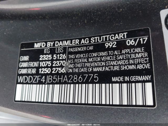 WDDZF4JB5HA286775 Mercedes-Benz E 300