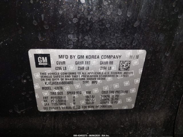 2019 BUICK ENCORE KL4CJASBXKB804693 Photo 8