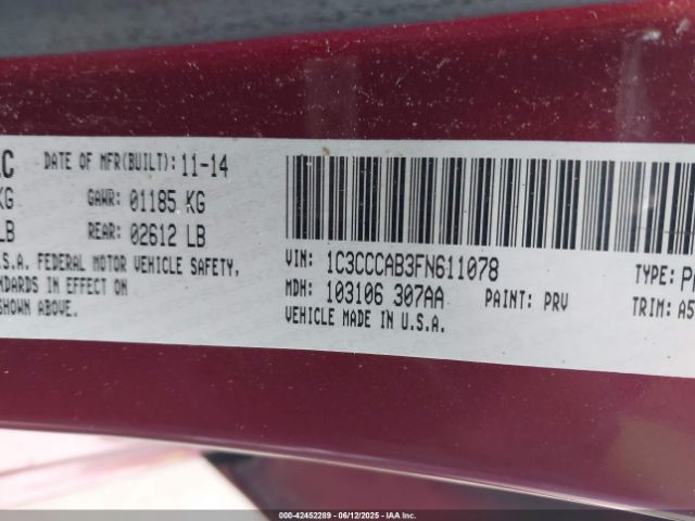 2015 CHRYSLER 200 1C3CCCAB3FN611078 Photo 8