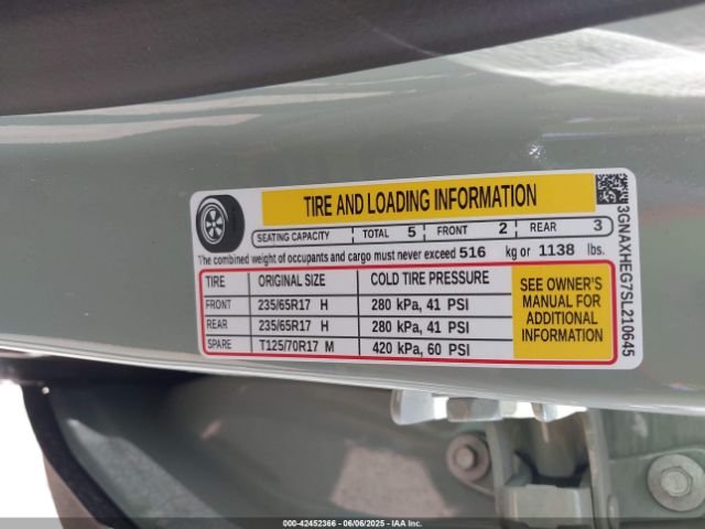 3GNAXHEG7SL210645 Chevrolet Equinox Fwd Lt