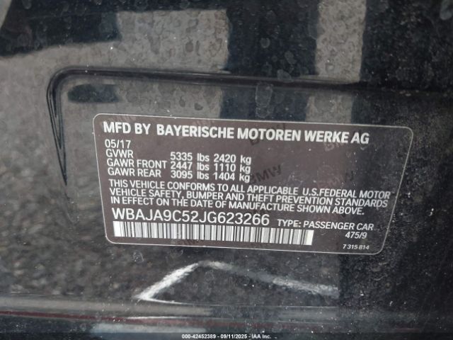 2018 BMW 530E WBAJA9C52JG623266 Photo 8